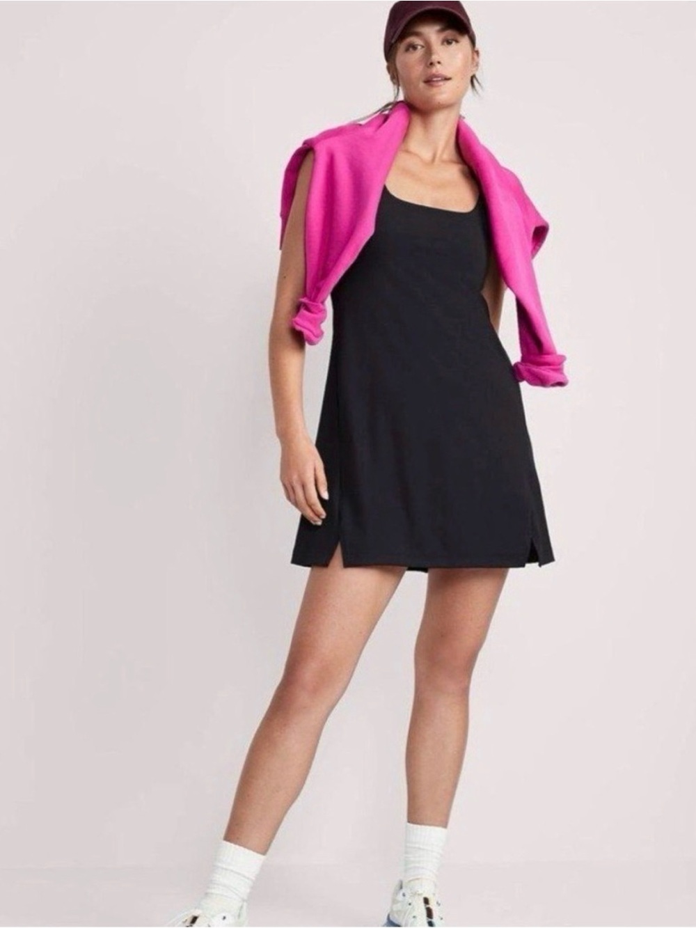 Old Navy Powersoft Athletic Athleisure Dress- Black M-Petite